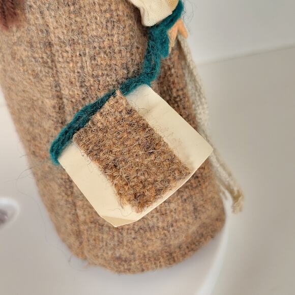 Handmade Quebec Doll Nouvelle-France Era Farm Woman 6" Cloth Base Vintage - Picture 13 of 16